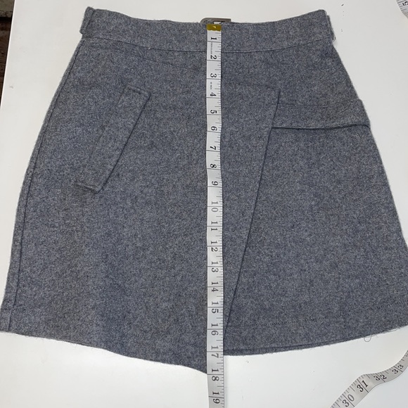 EVIDNT Los Angeles gray wool blend skirt asymetrical sz small edk2001 - Picture 7 of 7